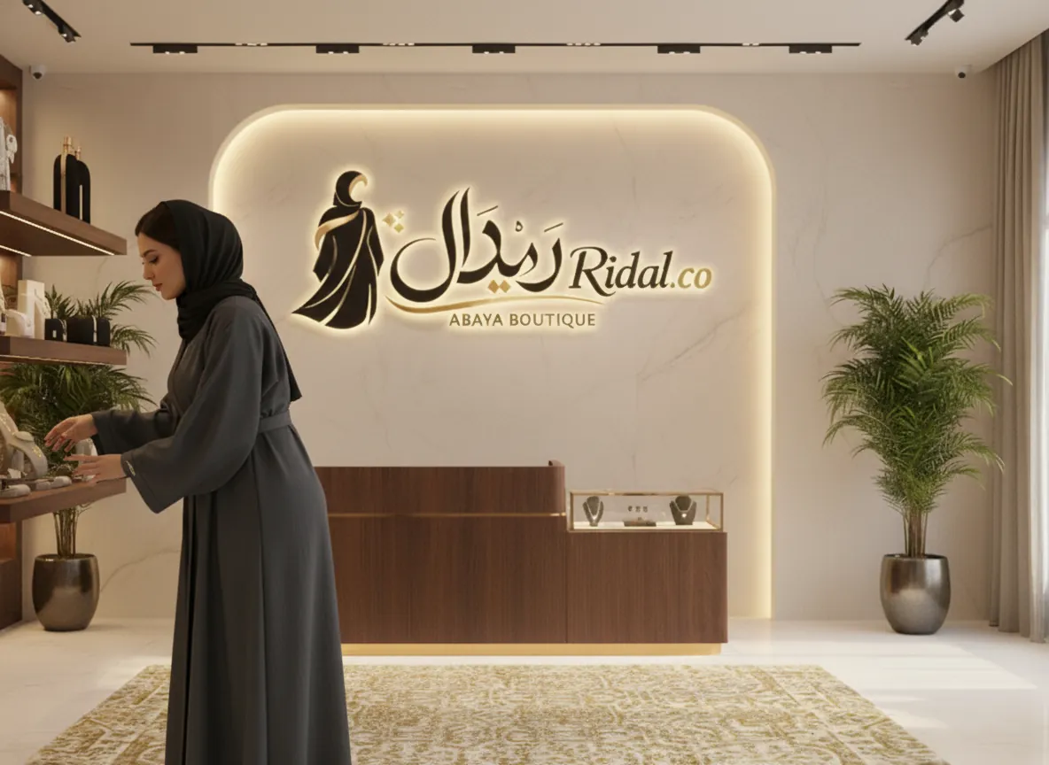 عباية عملية بلون رمادي داكن بتصميم ياباني وحزام خصر أنيق