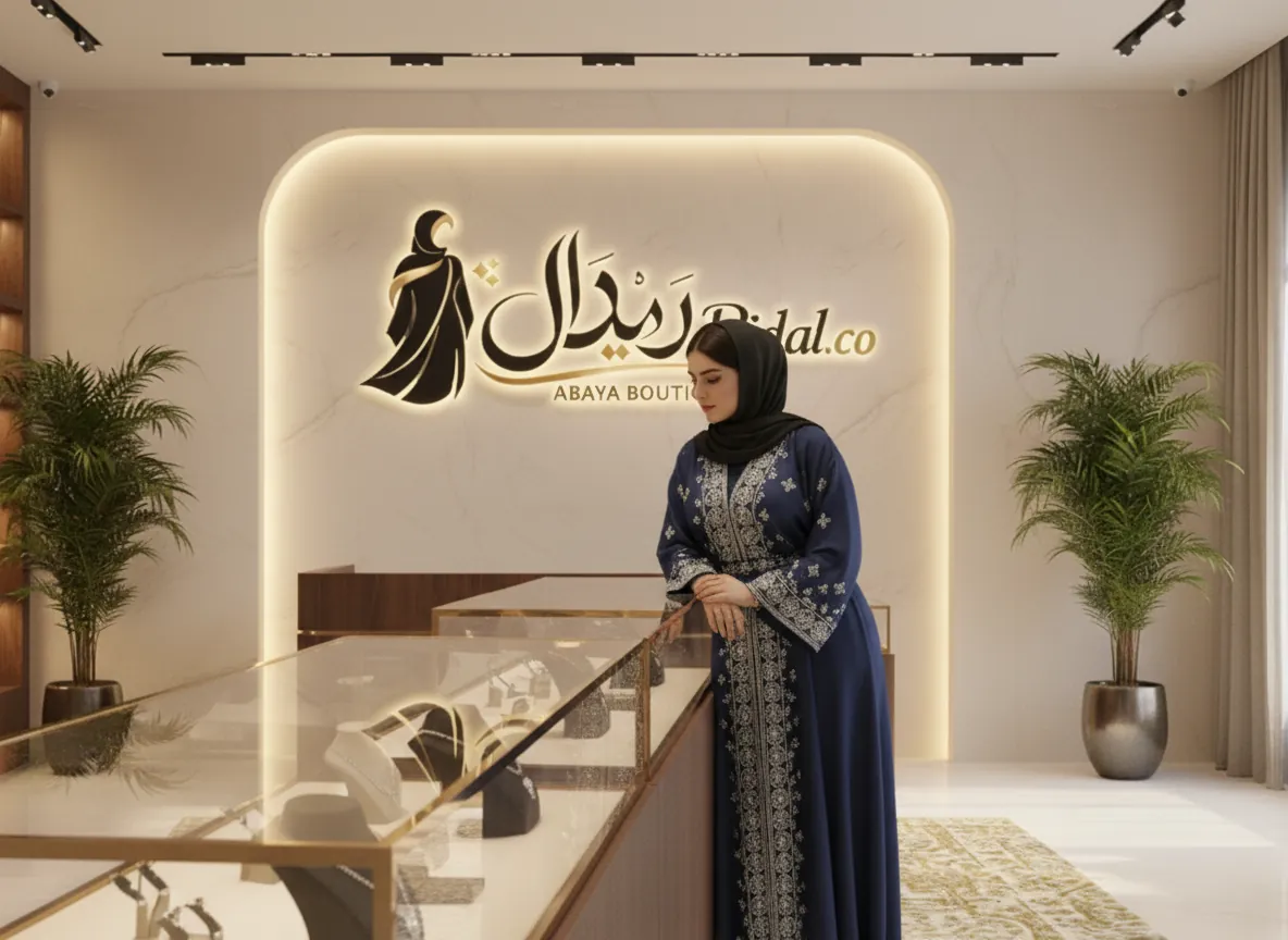 عباية مناسبات سوداء فاخرة من قماش الكريب الملكي مع تطريز يدوي وتصميم كلوش أنيق