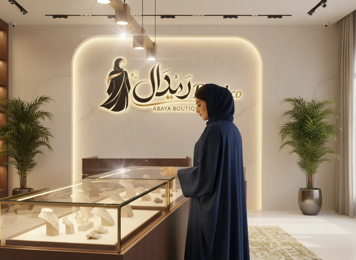 عباية بشت ملكية باللون الكحلي الفاخر بتطريز هندسي دقيق