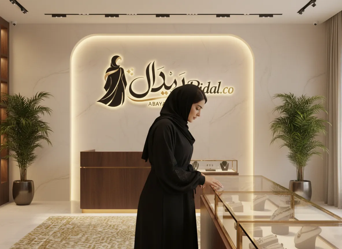 عباية سوداء ملكية فاخرة بتصميم كلاسيكي عصري من قماش الكريب الياباني الأصيل