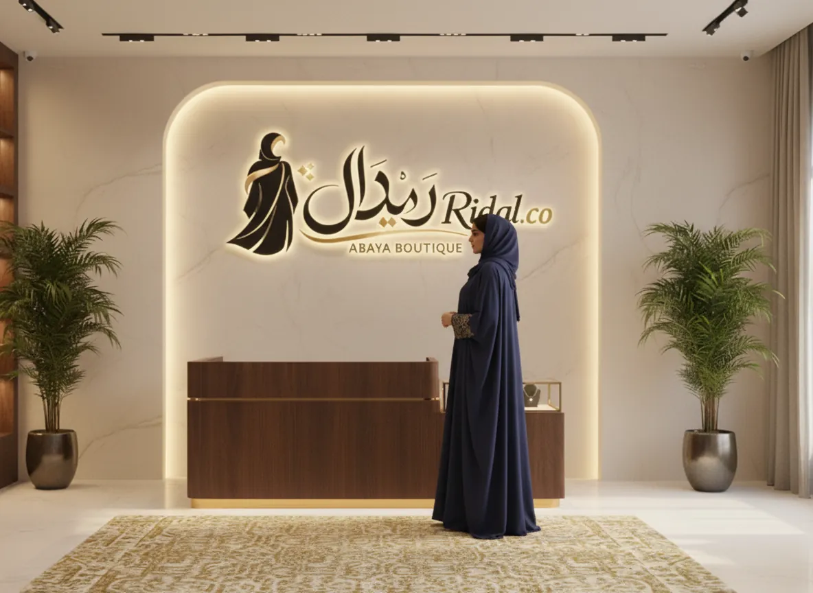 عباية سفر كحلية بتصميم فراشة واسعة مع تطريز ذهبي ملكي على الأكمام