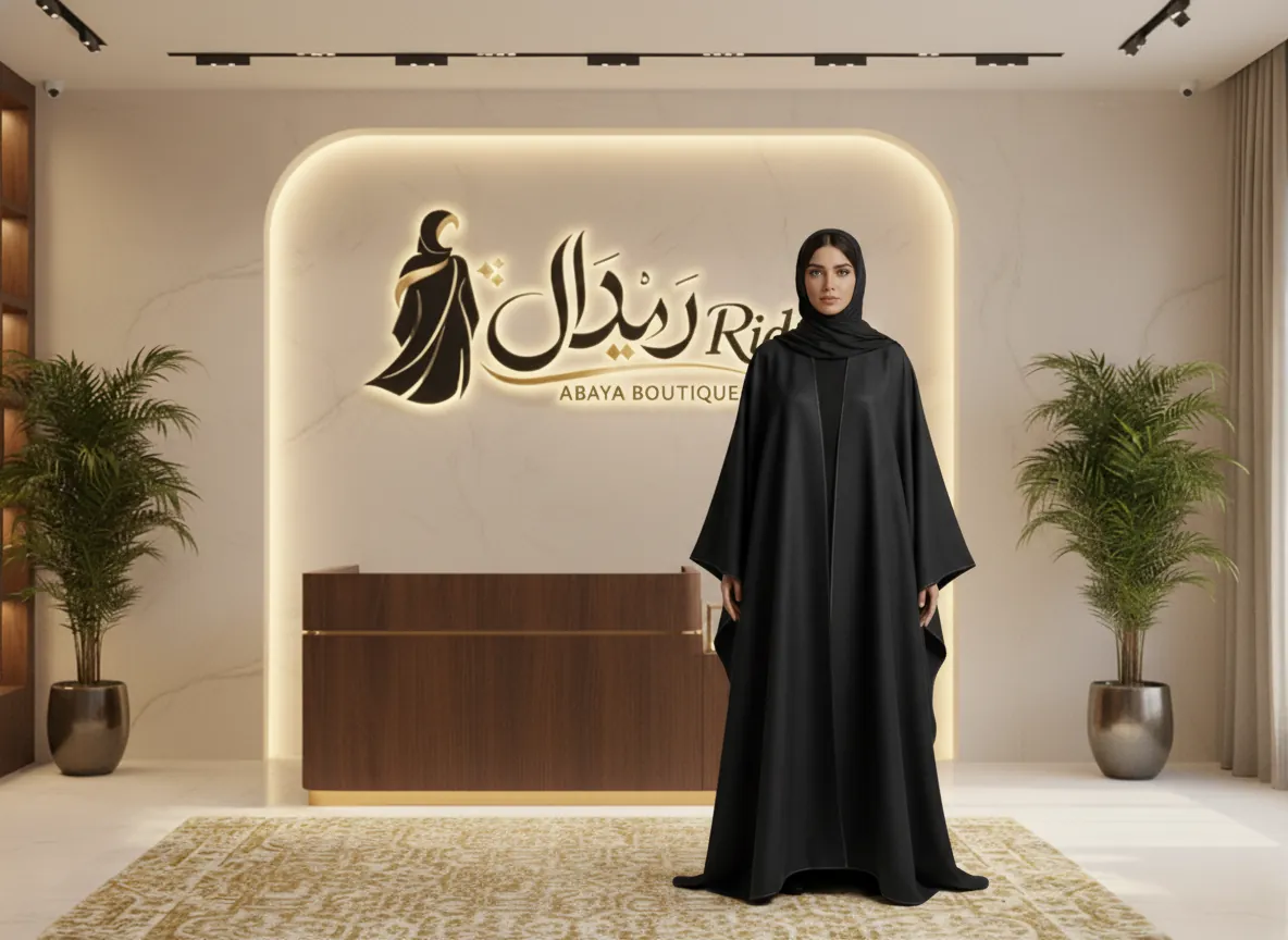 عباية بشت سوداء سادة بتصميم كلاسيكي فاخر وقصة واسعة انسيابية