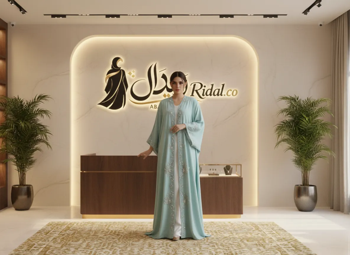عباية تيفاني راقية بتطريز يدوي فاخر وخرز اللؤلؤ - موديل SE173