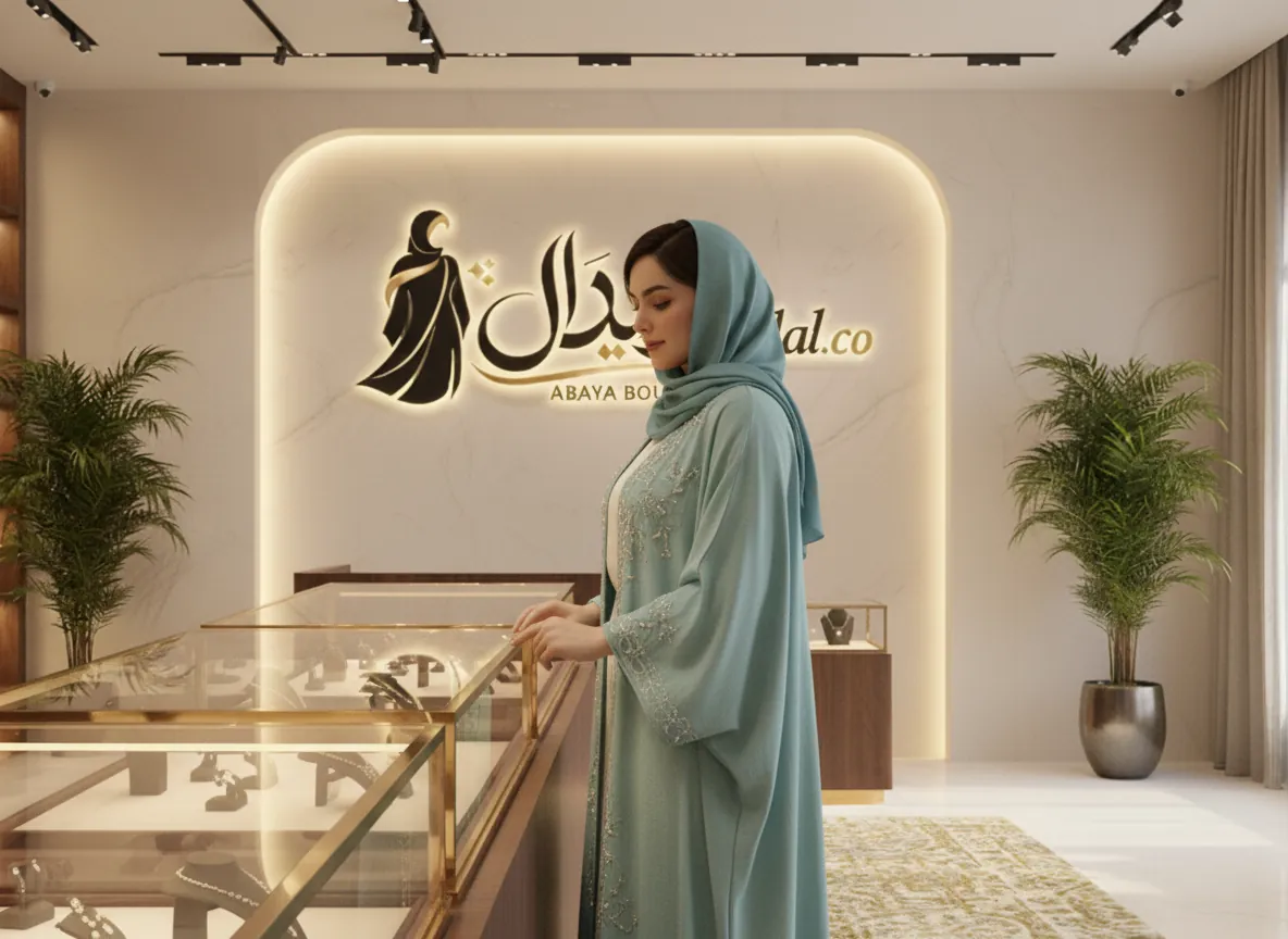 عباية تيفاني راقية بتطريز يدوي فاخر وخرز اللؤلؤ - موديل SE173